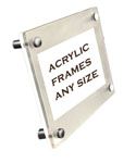 Acrylic frame with chrome stand offs